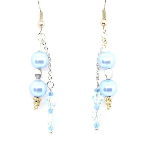 Frosted Blue Ice Earrings - Picture 1 of 6